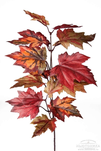 Искусственная ветка осенних листьев, 75 см