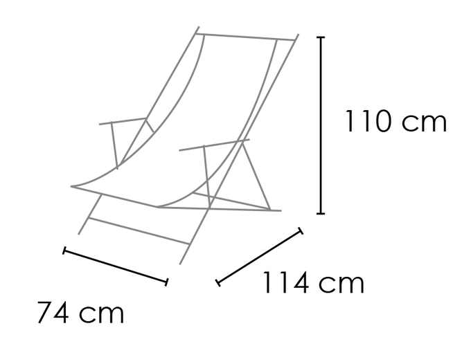 Кресло 4-х позиционное, бело-серое