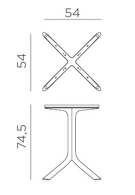 Стол ClipX, 80х80, Н75 см