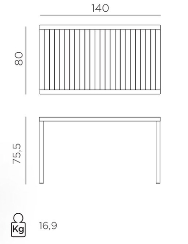 Стол Cube, 140х80, Н75,5 см