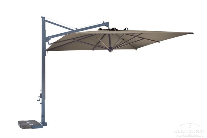 Уличный зонт Galileo Dark, 3x3 м